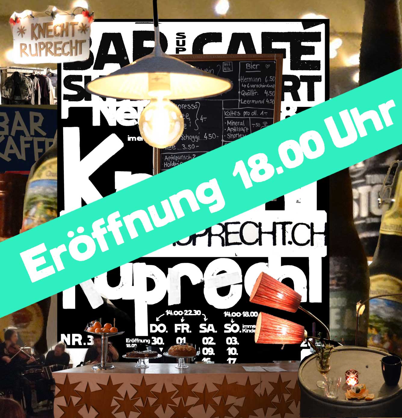 Eröffnung mit Apero ab 18.00-22.30 Eröffnung mit Apero ab 18.00-22.30